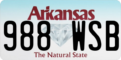 AR license plate 988WSB