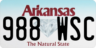 AR license plate 988WSC