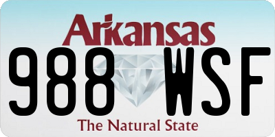 AR license plate 988WSF