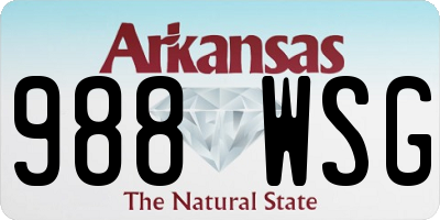 AR license plate 988WSG