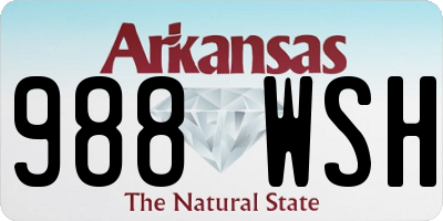 AR license plate 988WSH