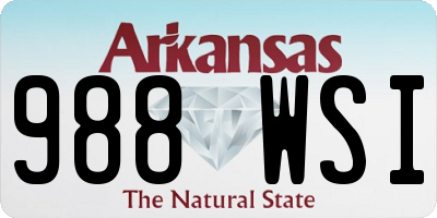 AR license plate 988WSI