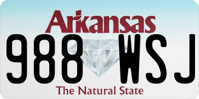 AR license plate 988WSJ