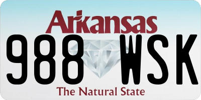 AR license plate 988WSK
