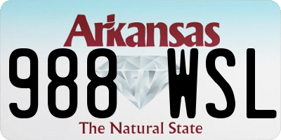 AR license plate 988WSL