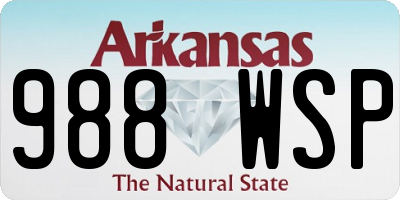 AR license plate 988WSP