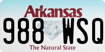 AR license plate 988WSQ