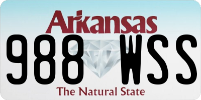 AR license plate 988WSS