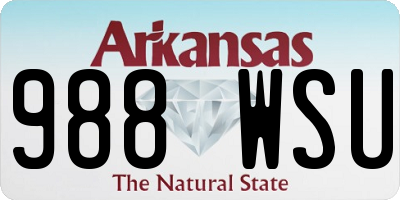 AR license plate 988WSU