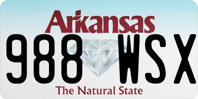 AR license plate 988WSX