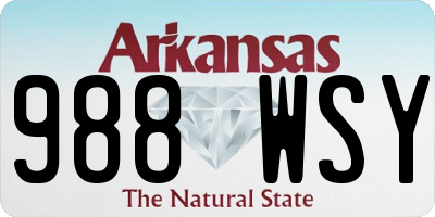 AR license plate 988WSY