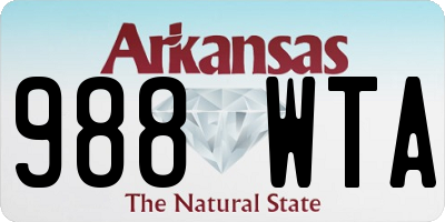 AR license plate 988WTA