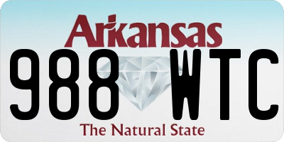 AR license plate 988WTC