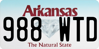AR license plate 988WTD