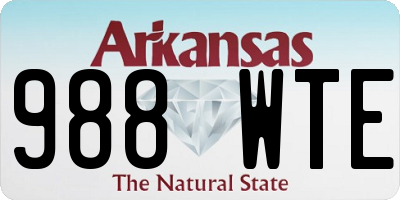 AR license plate 988WTE