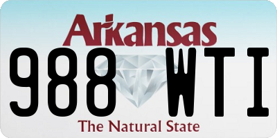 AR license plate 988WTI