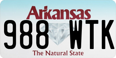 AR license plate 988WTK