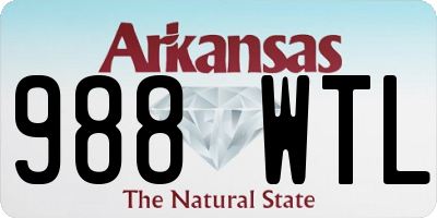AR license plate 988WTL