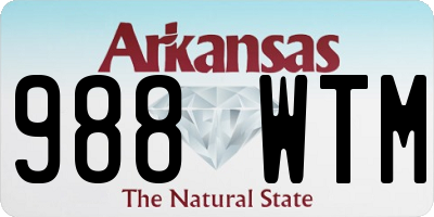 AR license plate 988WTM