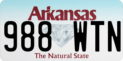 AR license plate 988WTN