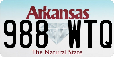 AR license plate 988WTQ