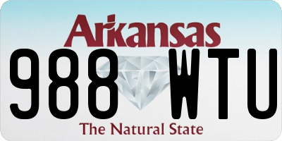 AR license plate 988WTU