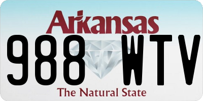 AR license plate 988WTV