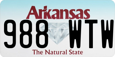 AR license plate 988WTW
