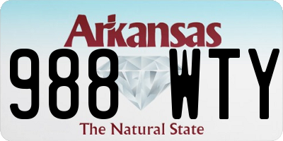 AR license plate 988WTY