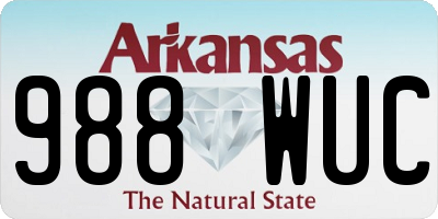 AR license plate 988WUC