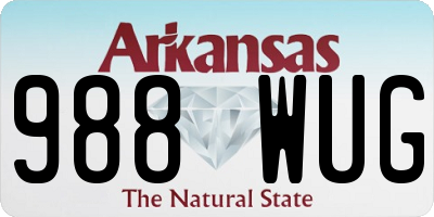 AR license plate 988WUG