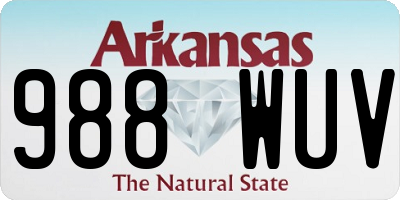 AR license plate 988WUV