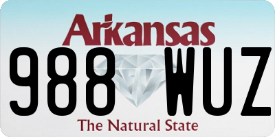 AR license plate 988WUZ