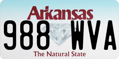 AR license plate 988WVA