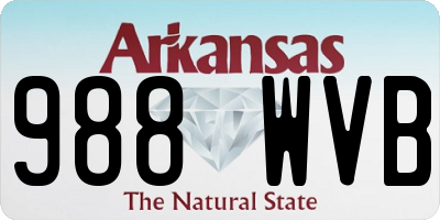 AR license plate 988WVB