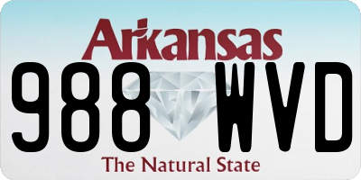 AR license plate 988WVD