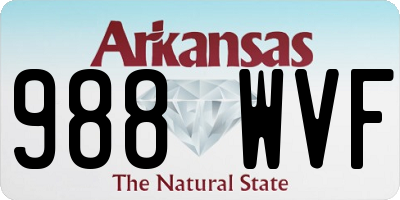 AR license plate 988WVF