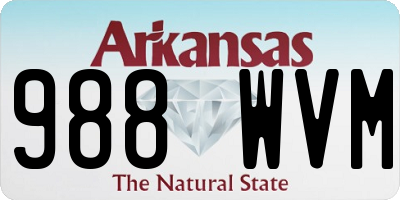 AR license plate 988WVM