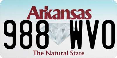 AR license plate 988WVO
