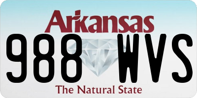 AR license plate 988WVS
