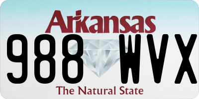 AR license plate 988WVX