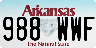 AR license plate 988WWF