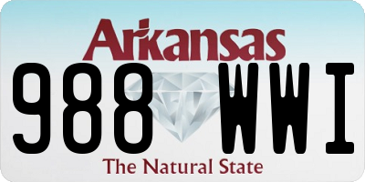 AR license plate 988WWI