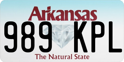 AR license plate 989KPL