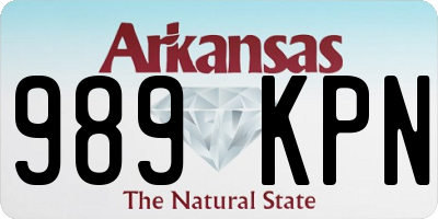 AR license plate 989KPN