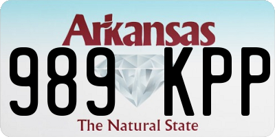 AR license plate 989KPP