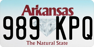 AR license plate 989KPQ