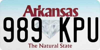 AR license plate 989KPU