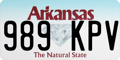 AR license plate 989KPV
