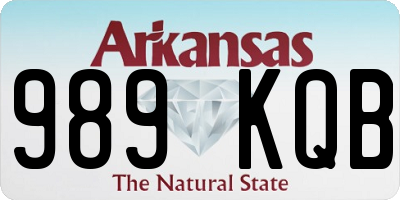 AR license plate 989KQB